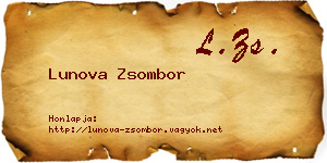 Lunova Zsombor névjegykártya